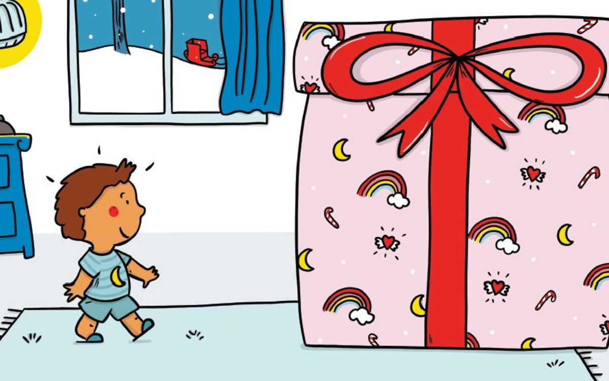 Illustration de Séverine Huguet pour "Le Cadeau"