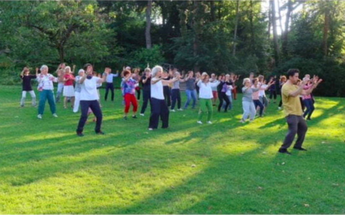 Quatre Piliers pratique taichi au Parc Montsouris
