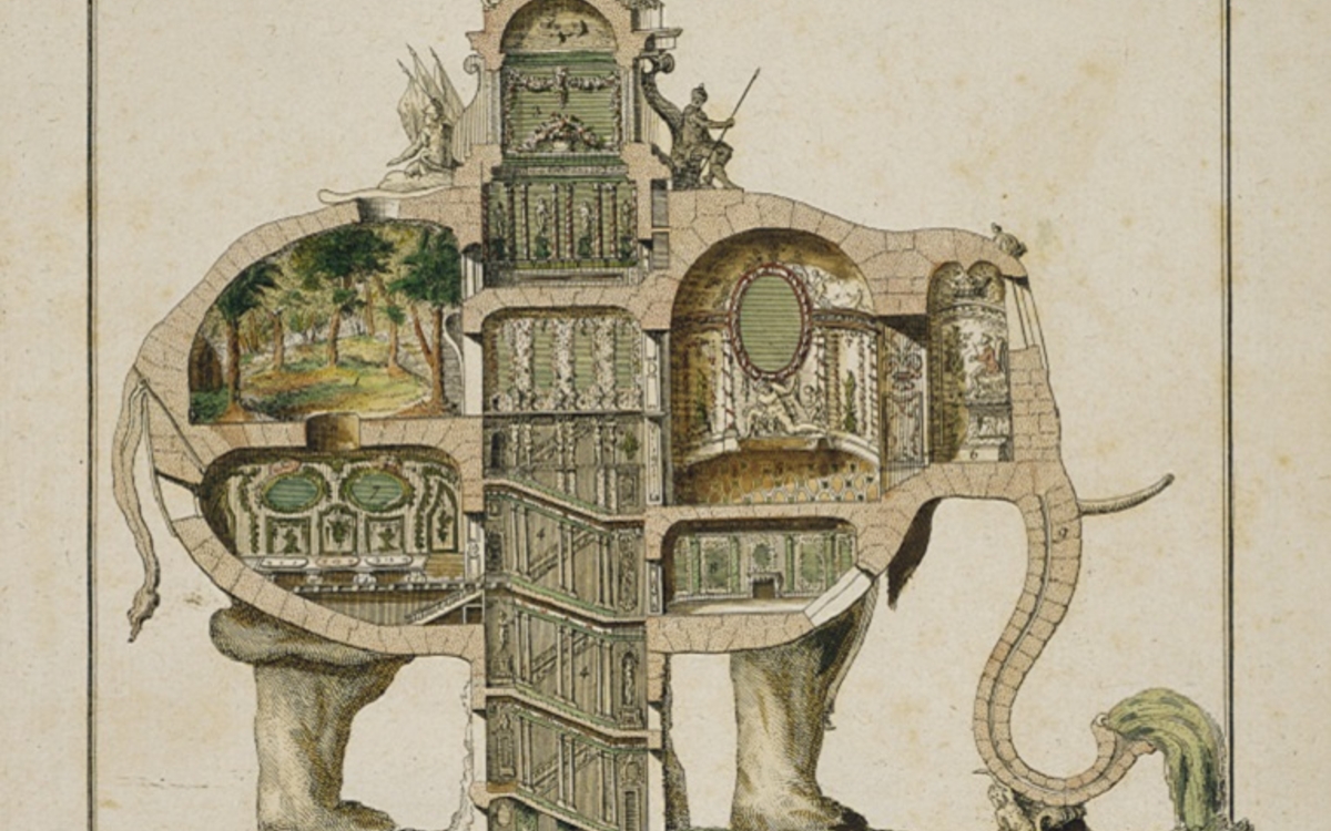 Elévation de l'Elephant Triomphal vu de côté
