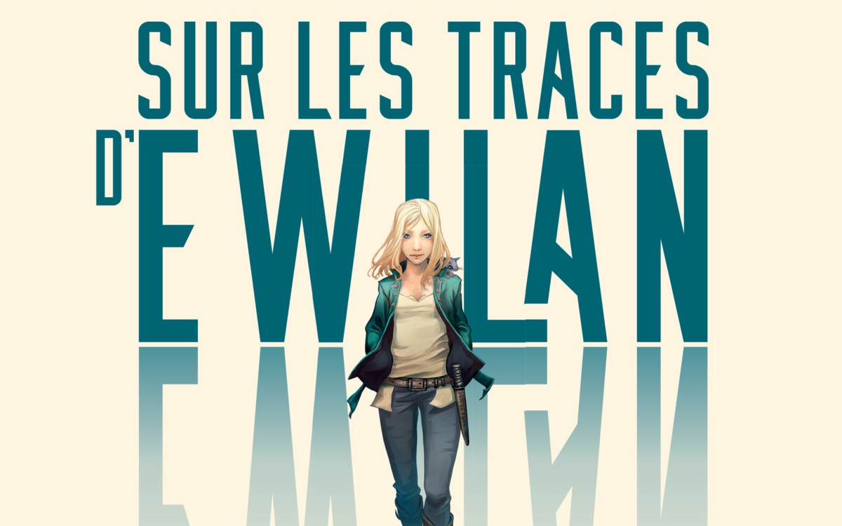 Couverture du guide de Tom Lévêque Sur les traces d'Ewilan + logo des 20 ans de la Quête avec couverture de l'édition collector en bandeau