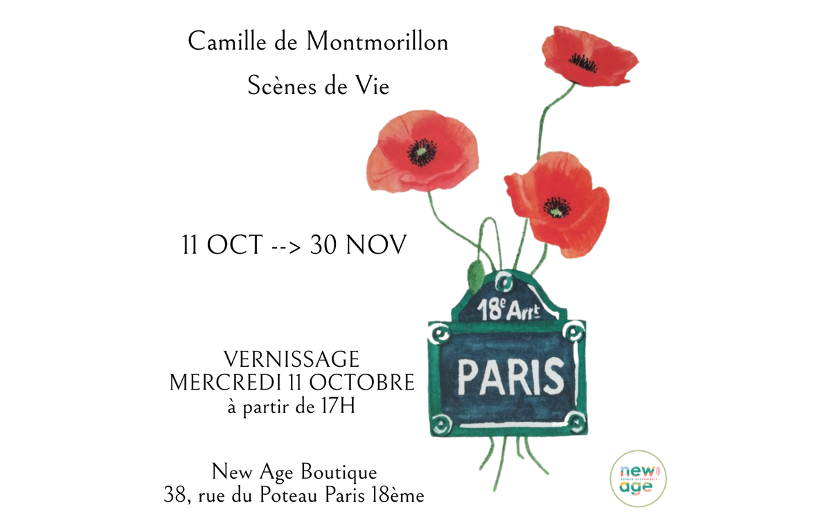 Vernissage Camille de Montmorillon - Exposition gratuite à Paris 18ème