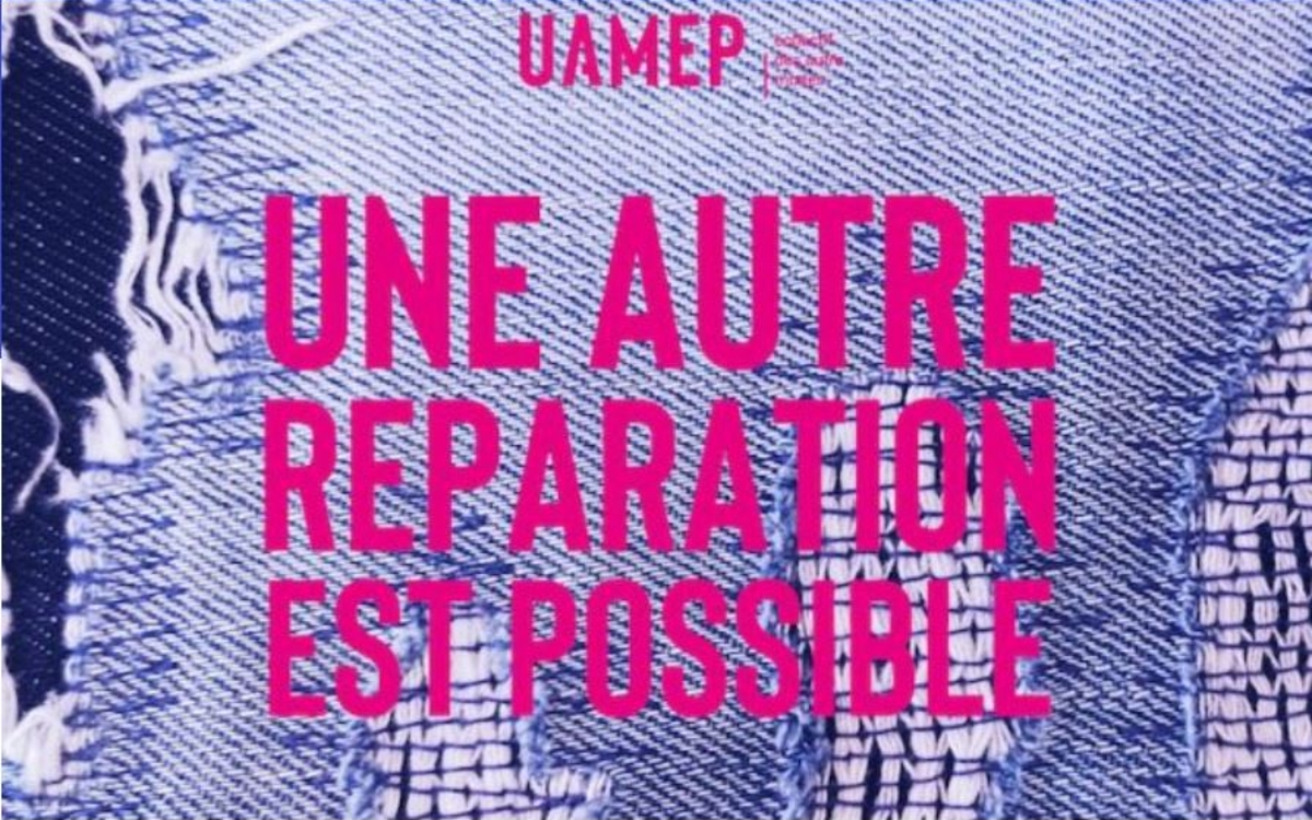 Jean en cours de réparation