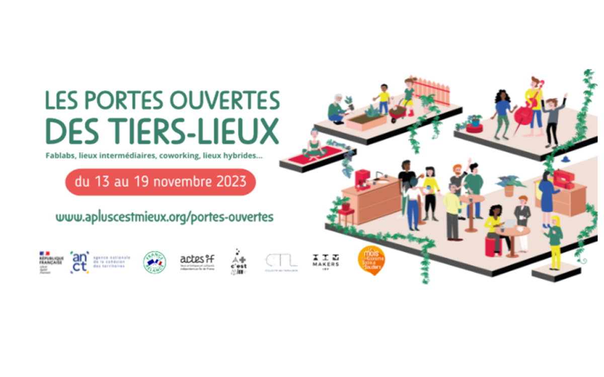 Affiche Portes ouvertes des tiers-lieux.