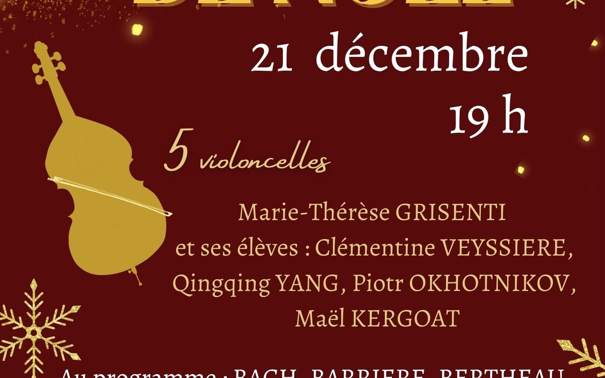 Concert de Noël de Marie-Thérèse GRISENTI et ses élèves, le jeudi 21 décembre à 19 h.