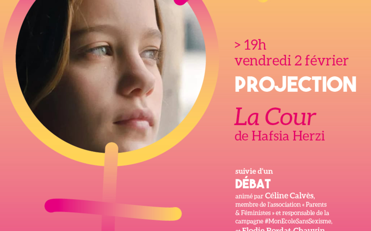 affiche pour la projection du film "la cours" dans le cadre le festival de l'égalite 2024 