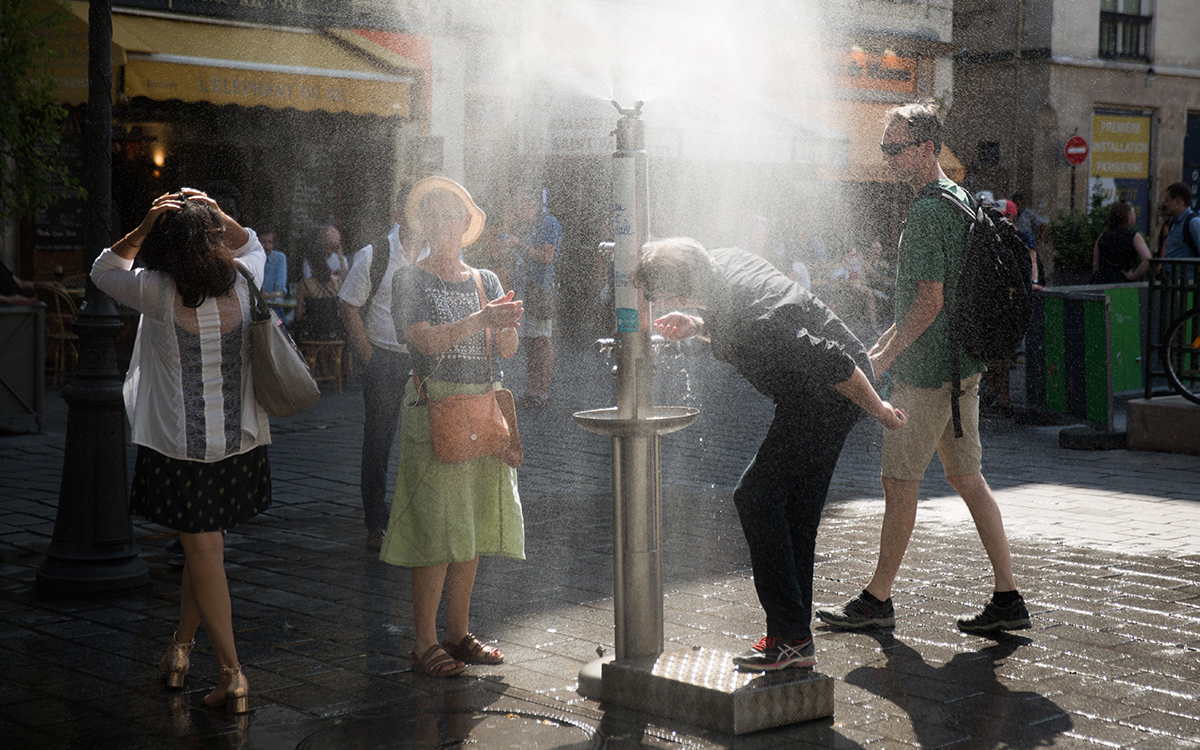 Canicule à Paris.
