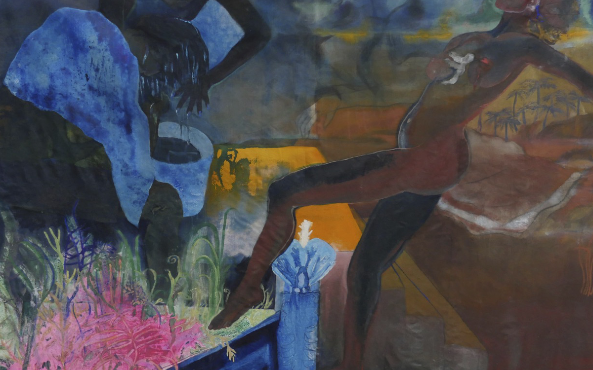 Rêve océanique, 2021, huile sur toile, 210 x 140 cm © Inès Di Folco Jemni