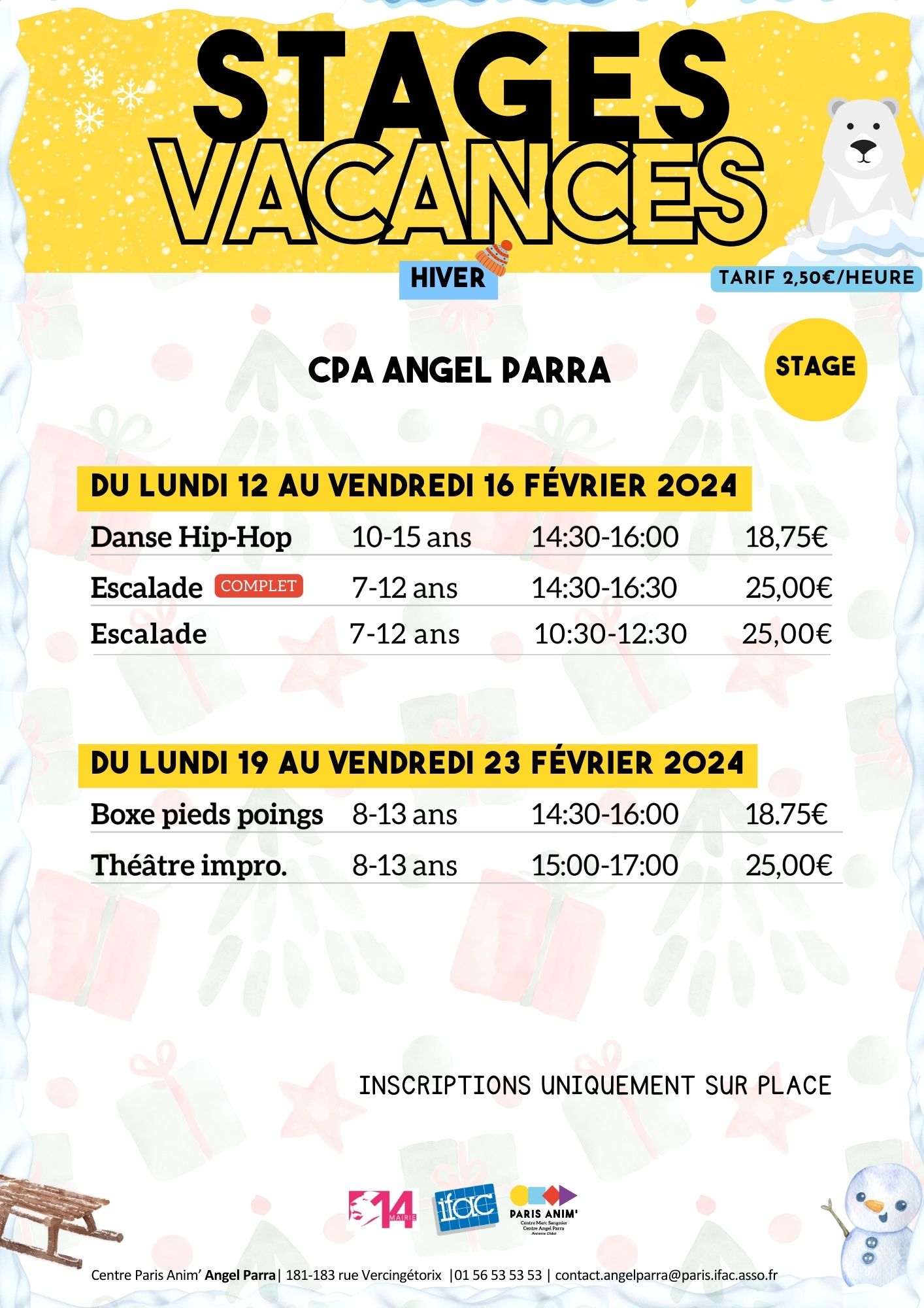 Stages vacances-hiver