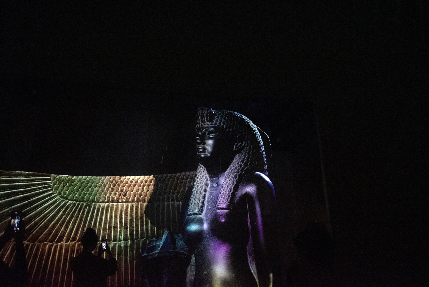 Exposition L'Egypte de Khéops à Ramsès à l'Atelier des Lumières.