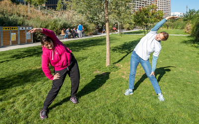 Sport adapté dans un parc