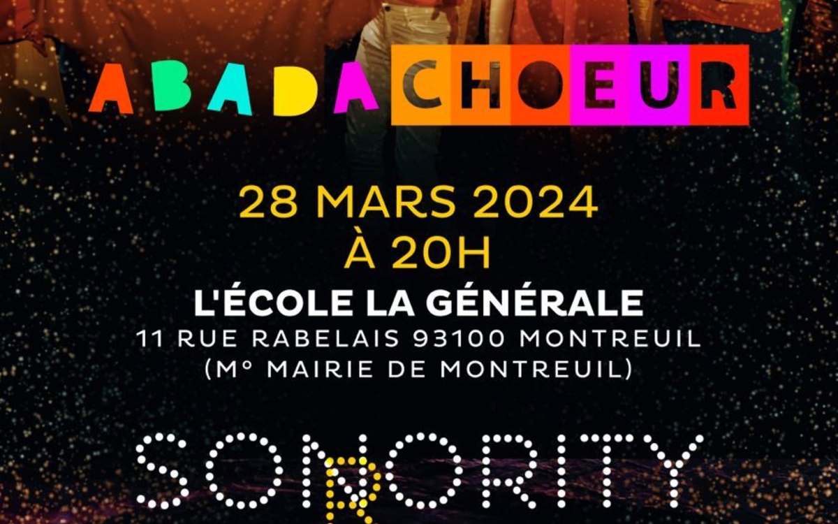Concert en co-plateau des chorales pop a capella Abadachoeur et Sonority