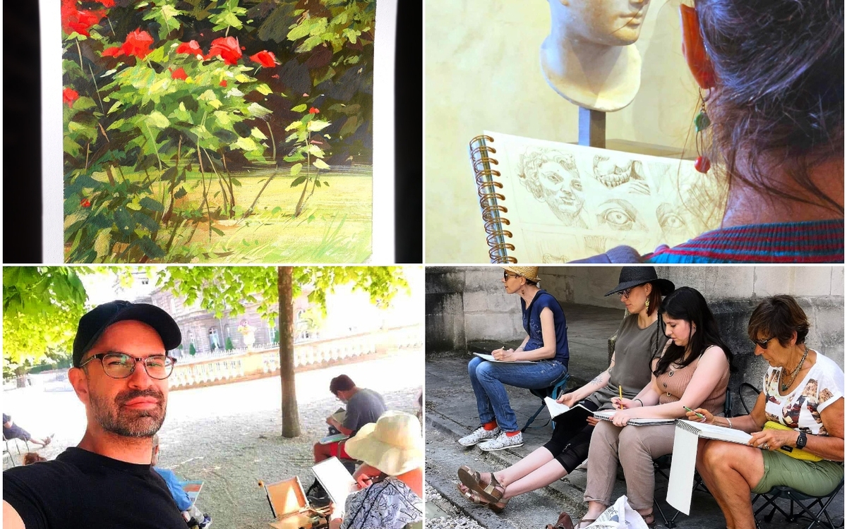 Cours de Carnet de Voyage à Paris, urban sketch