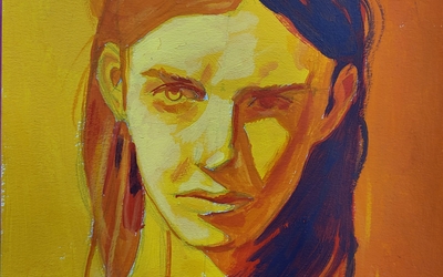 Portrait à l'acrylique