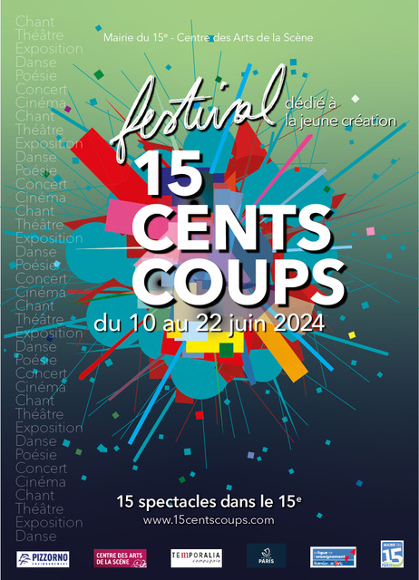 affiche du festival 1500 coup du 15ème arrondissement de paris