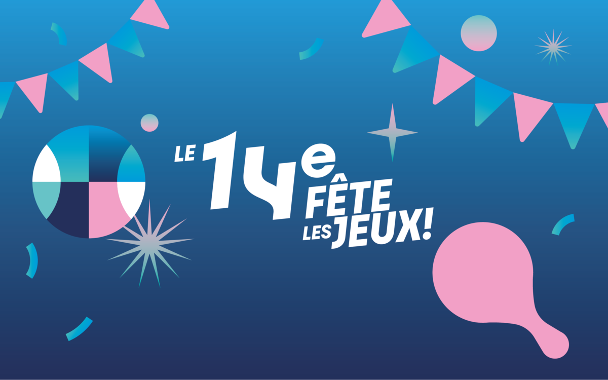 Header coloré montrant le 14e fête les jeux