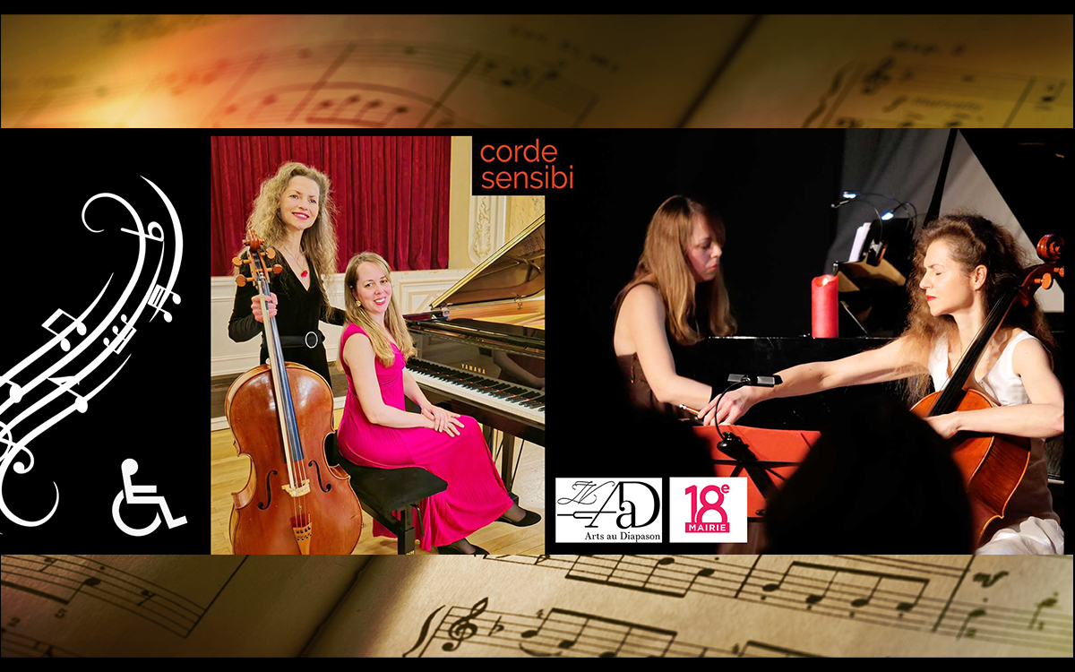 Deux musiciennes au piano et violoncelle