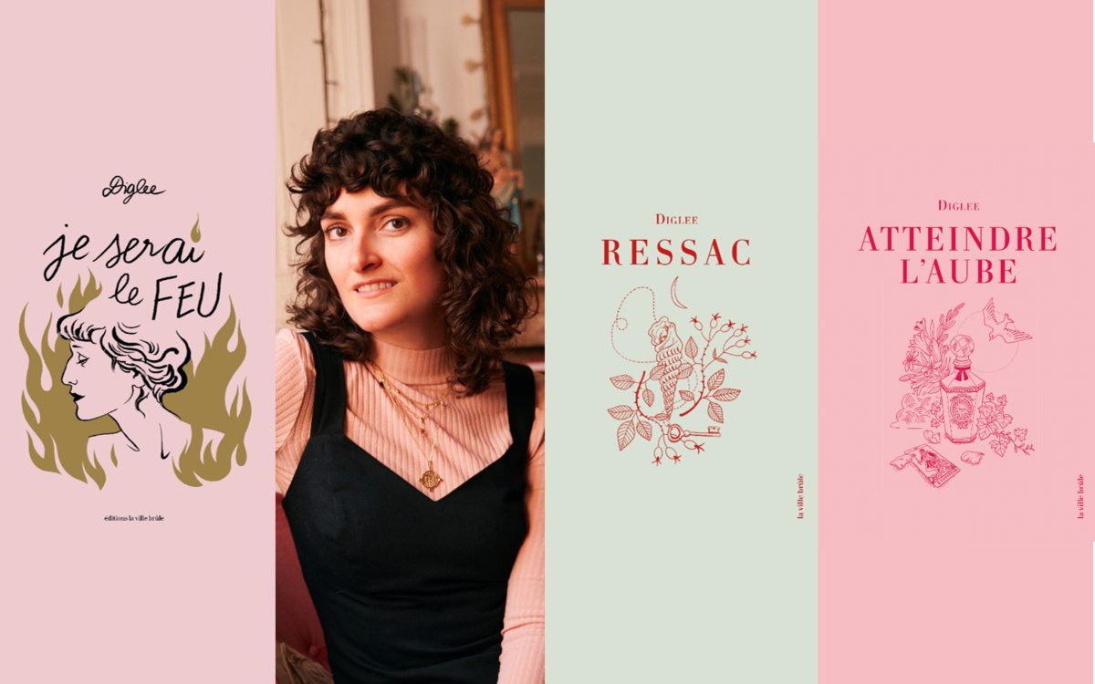 des couvertures et un portrait de Diglee