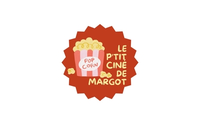 paquet de pop corn et mention "le p'tit ciné de Margot"
