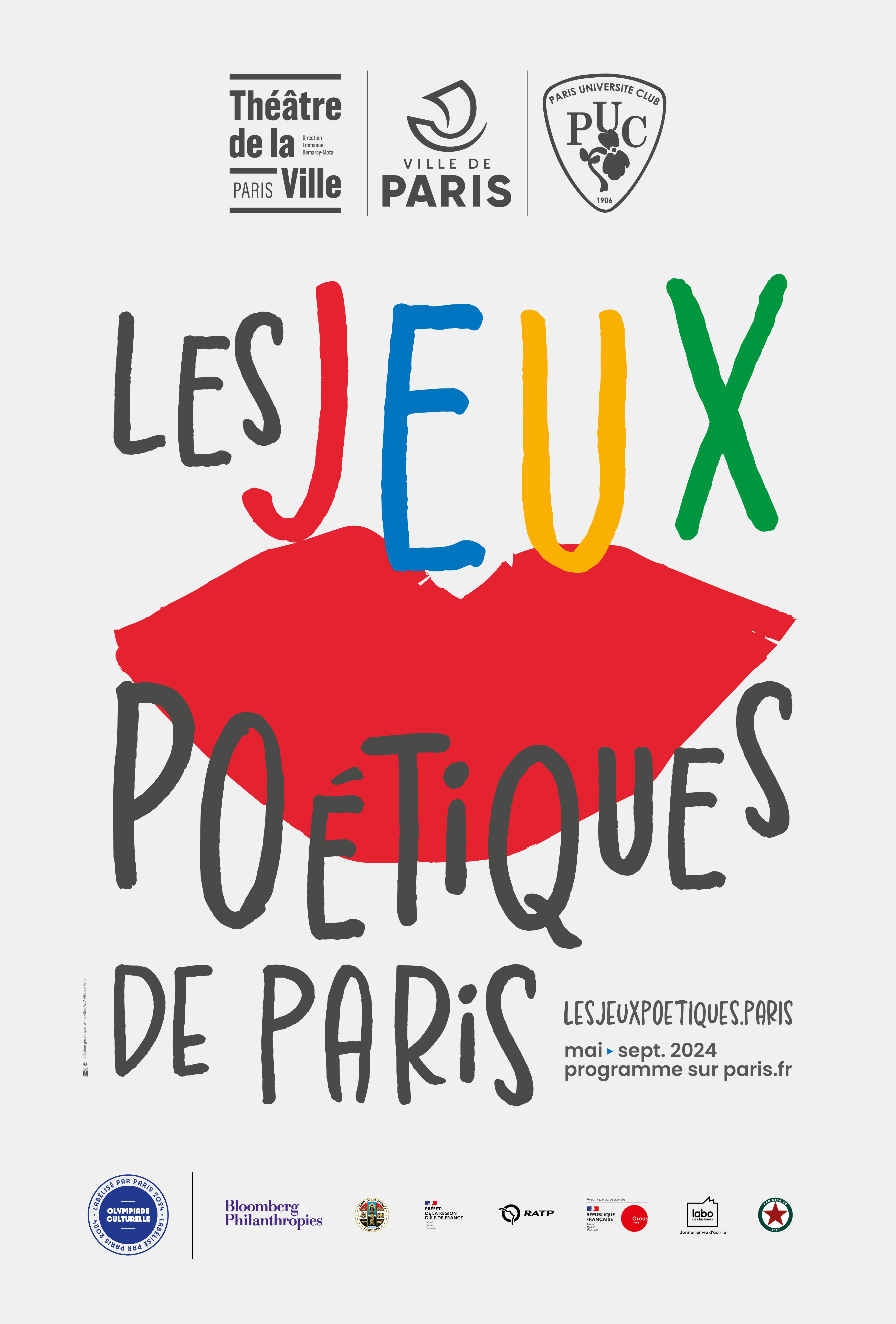 Logo des jeux poétiques de Paris 2024