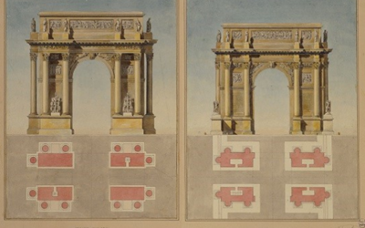 Projets de l'architecte Jean-François Thérèse Chalgrin de l'Arc de triomphe