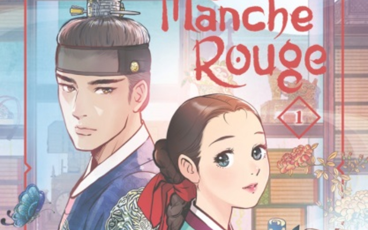 Couverture du livre "La Manche Rouge" qui montre deux personnages de manga dos à dos