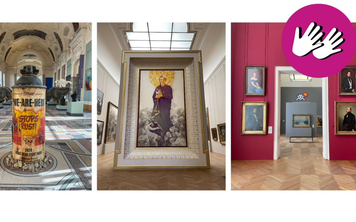 plusieurs œuvres d'art urbain dans le Petit Palais