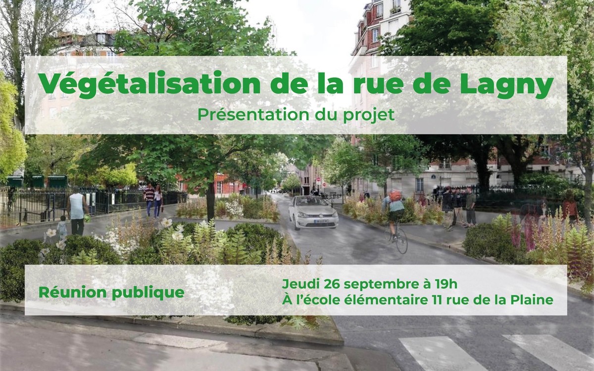 Visuel de la végétalisation rue de Lagny