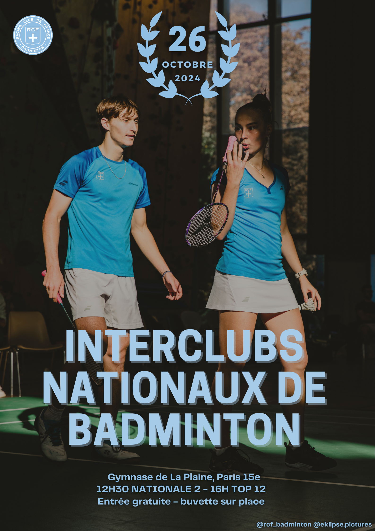 affiche des interclubs nationaux du 26/10