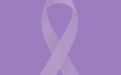 Visuel violet représentant un ruban enroulé (comme le sigle du sidaction)