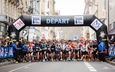 Photo du départ groupé des 10k du 14e