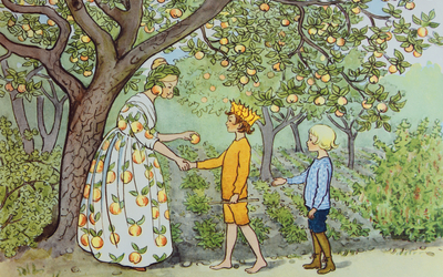 Illustration de "Petit-Nils et le jardin d'hiver", Elsa Beskow