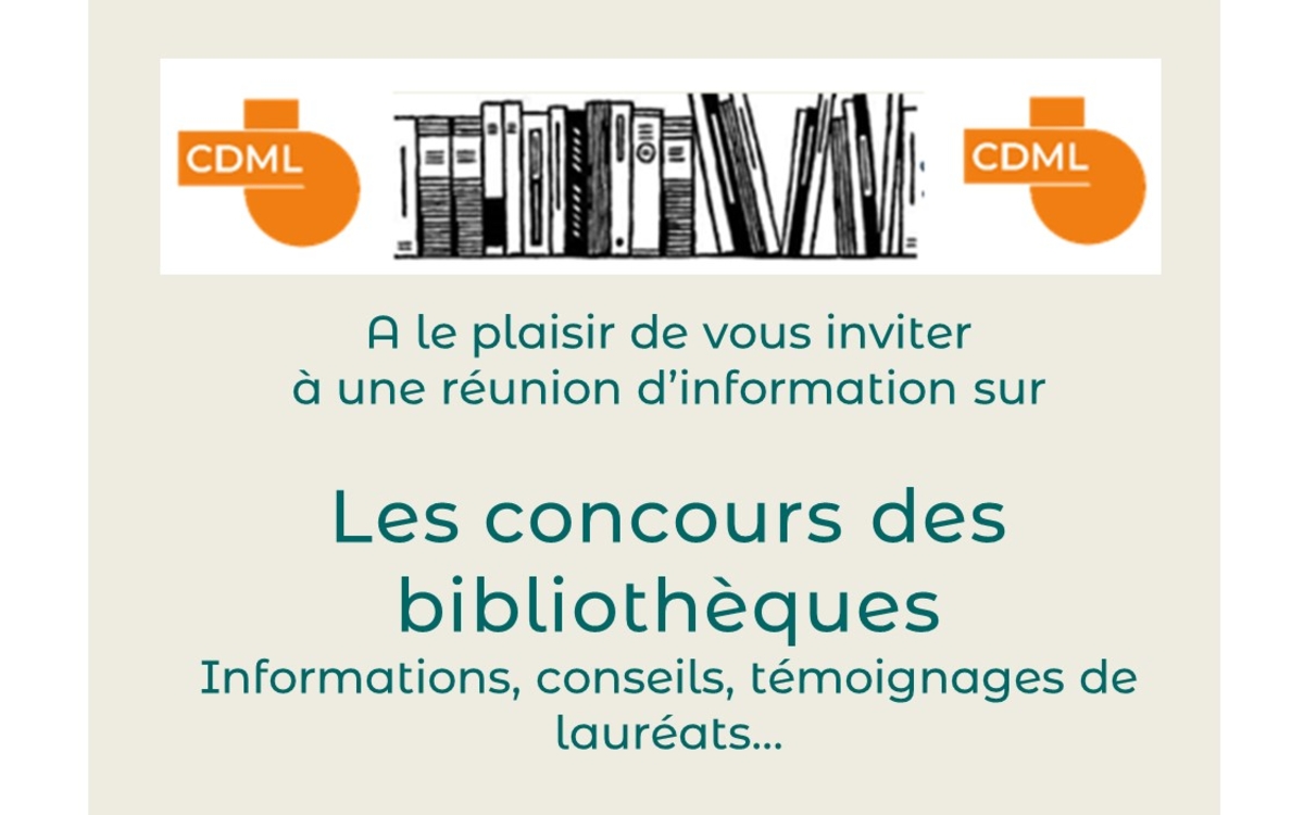 Affiche de l'évènement : Les concours des bibliothèques : une rencontre du CDML