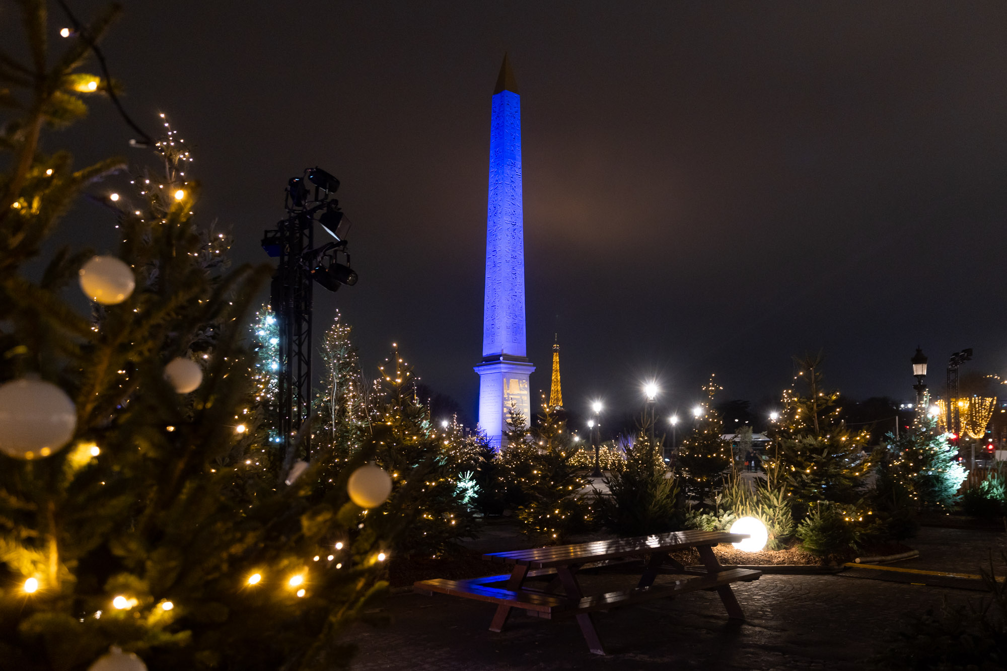 Le village de Noel, place de la Concorde. 
