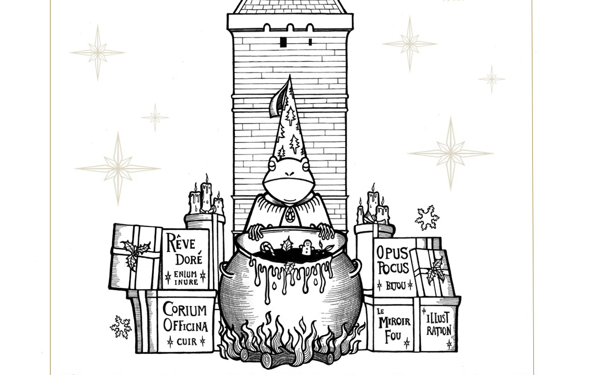 Affiche Petit Marché Medieval de Noel