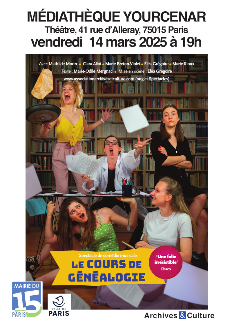 Affiche du spectacle "Le cours de généalogie"