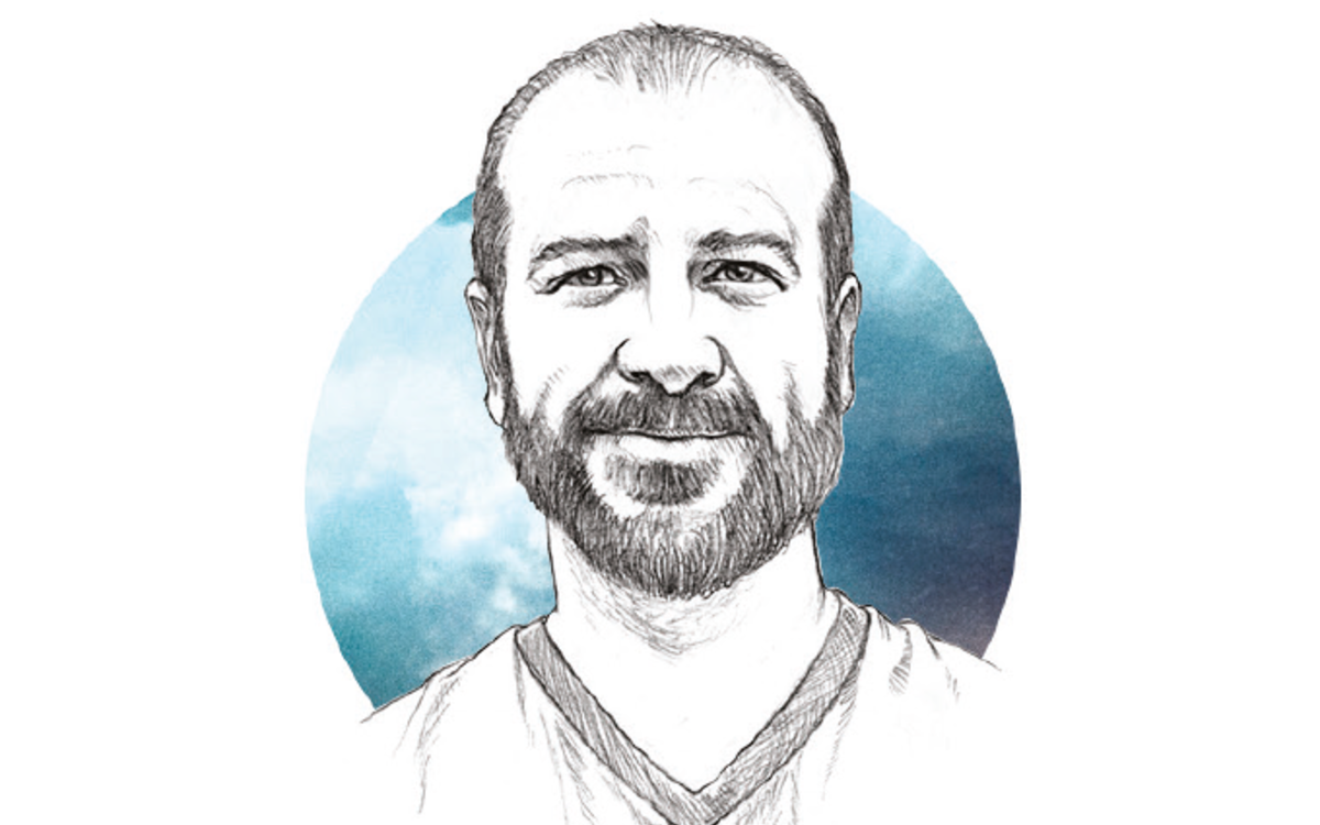 Portrait de David Bry dessiné