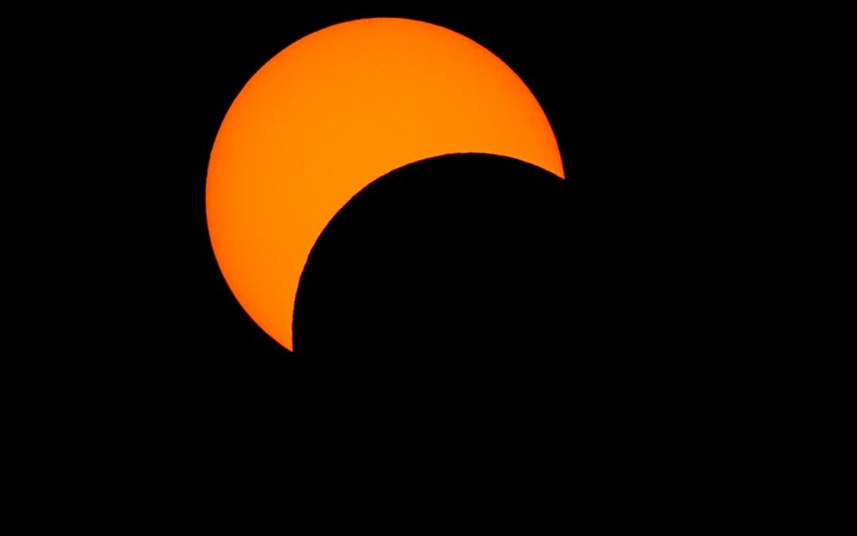 une image du soleil partiellement éclipsé