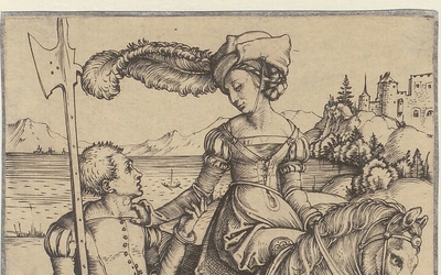 La dame et le lansquenet, gravure