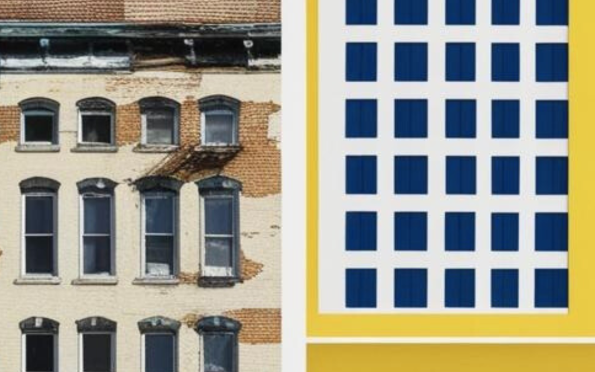 deux immeubles côte à côte, un neuf et un vétuste