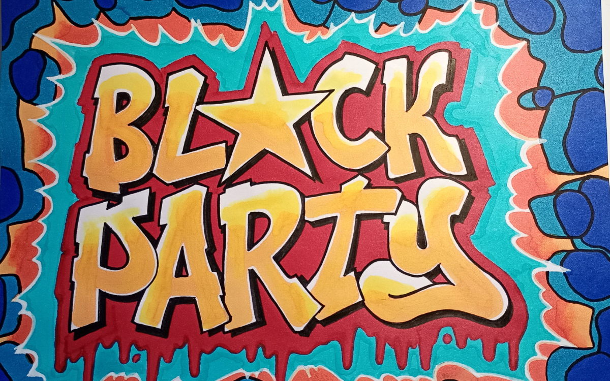 Graffiti " Block Party " réalisé par Yellow 