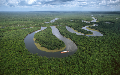Le fleuve Amazone près de Manaus, Brésil 