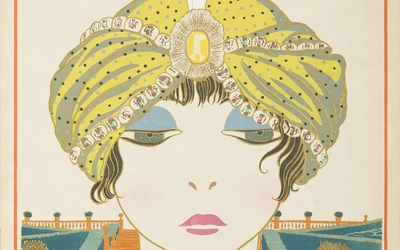 Dessin représentant une femme du début du siècle dernier avec un regard triste