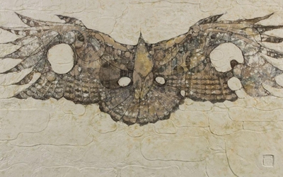 Oeuvre de Shimomura Ryōnosuke représentant un oiseau