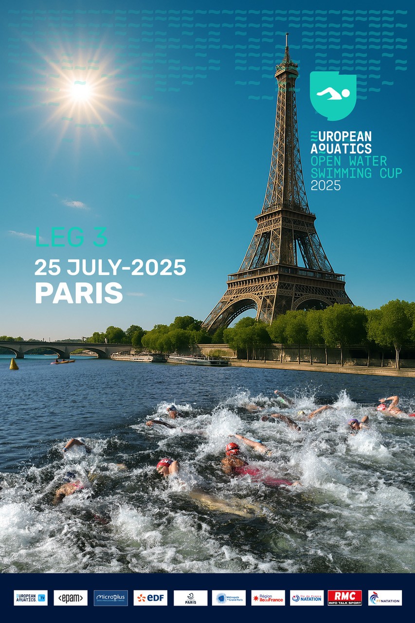 Affiche Championnat d'Europe de nage en eau libre.