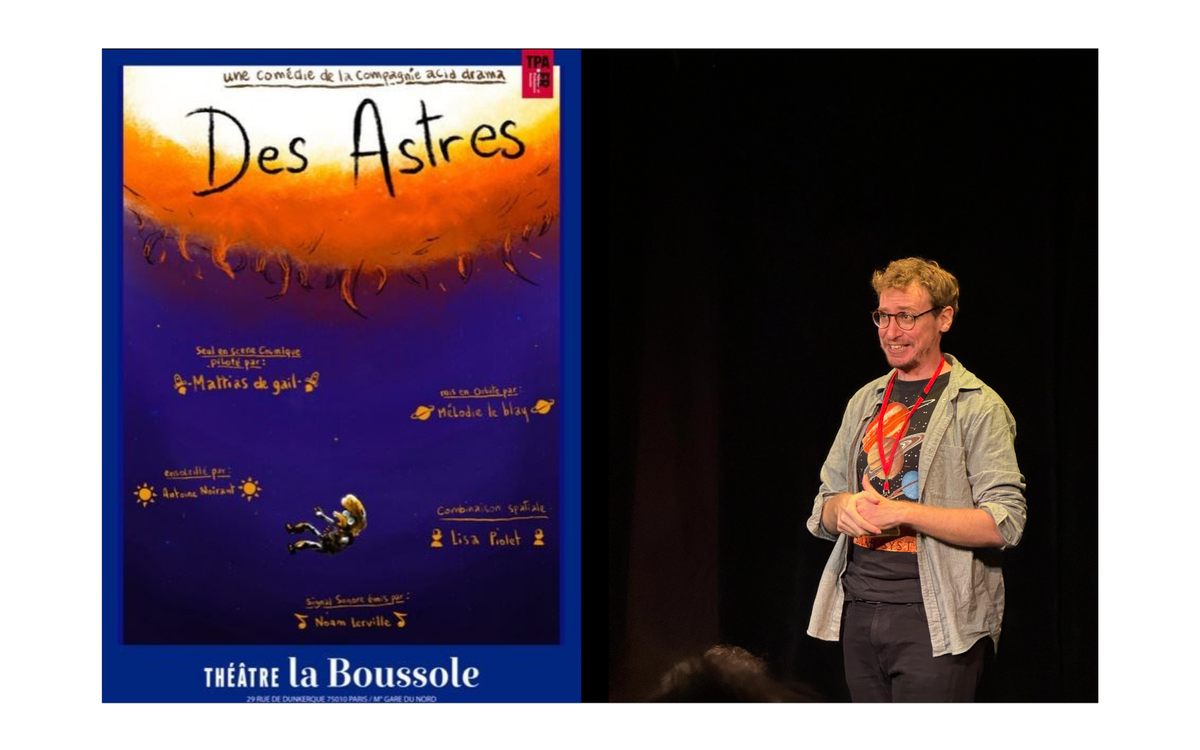 Affiche Des Astres, un grand soleil et un garçon perdu dans l'univers