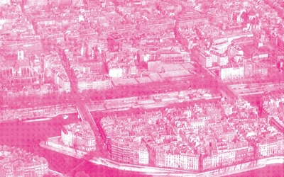 Vue aérienne de Paris, circa 1960 © Photo issue du fonds d’archives de la Cité internationale des arts