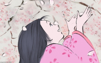 Dessin de La princesse Kaguya format paysage