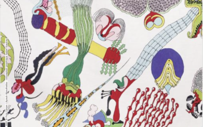 Illustration avec différents dessins colorés