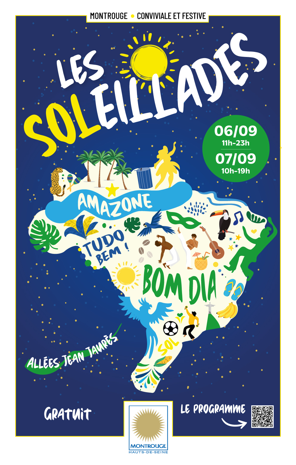 visuel illustrant les Soleillades sur le thème du Brésil