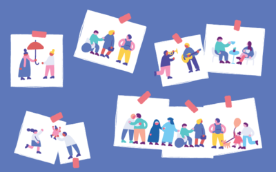 Différents personnages qui interagissent les uns avec les autres